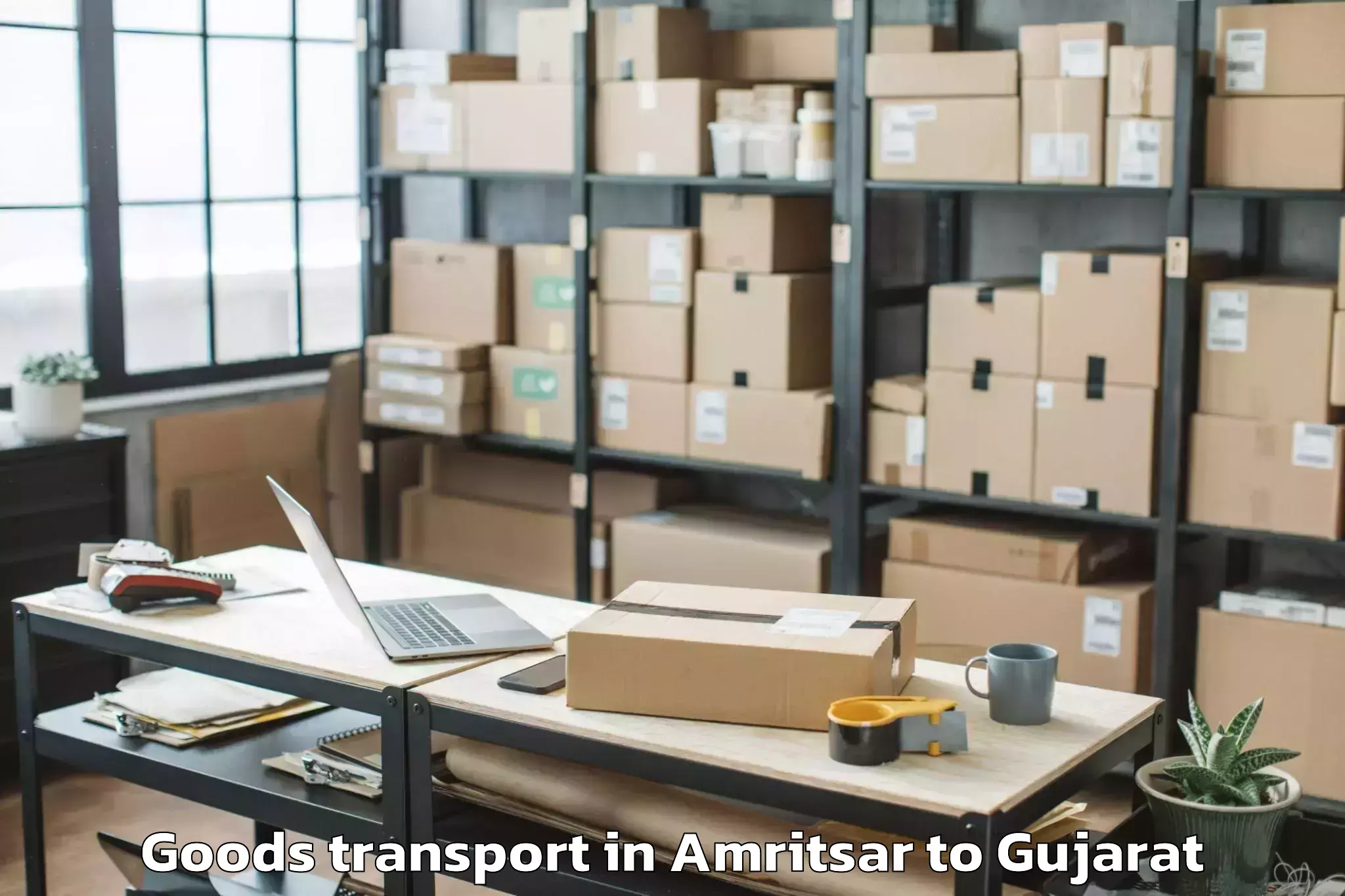 Trusted Amritsar to Jhagadia Goods Transport